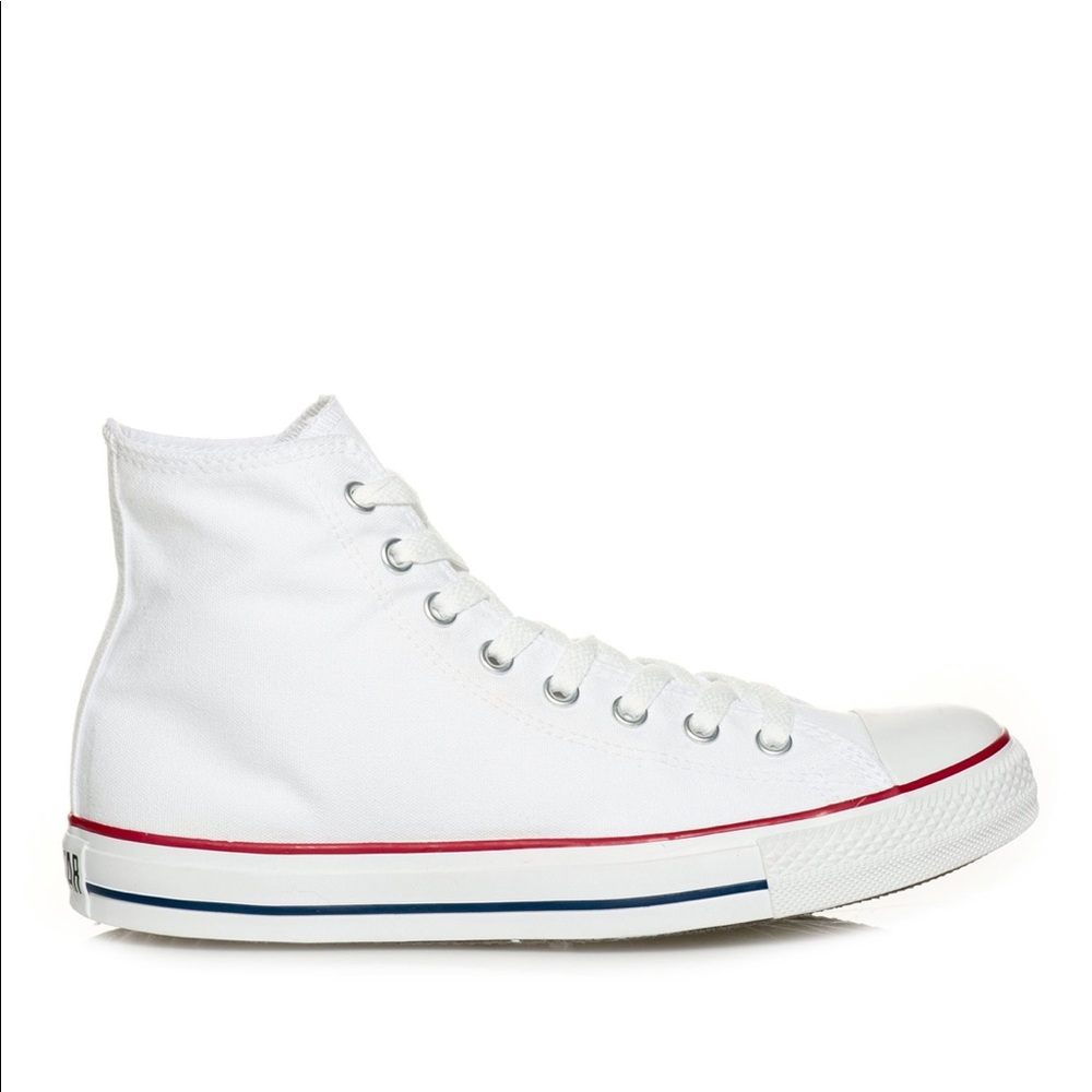 Brand new white high top converse